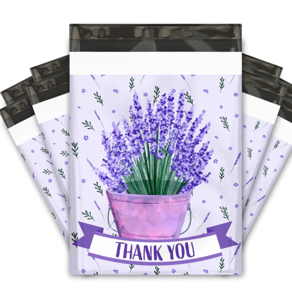 LAST SET🪻HOST PICK! 20 Lavender Floral Poly Mailers 10 x 13 inch